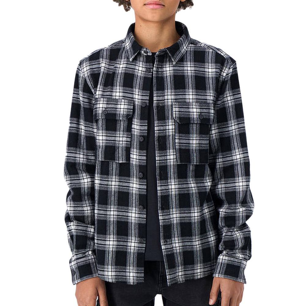 Teddy Smith Chemise Manches Longues Noir/Gris Garçon Teddy Smith Billy