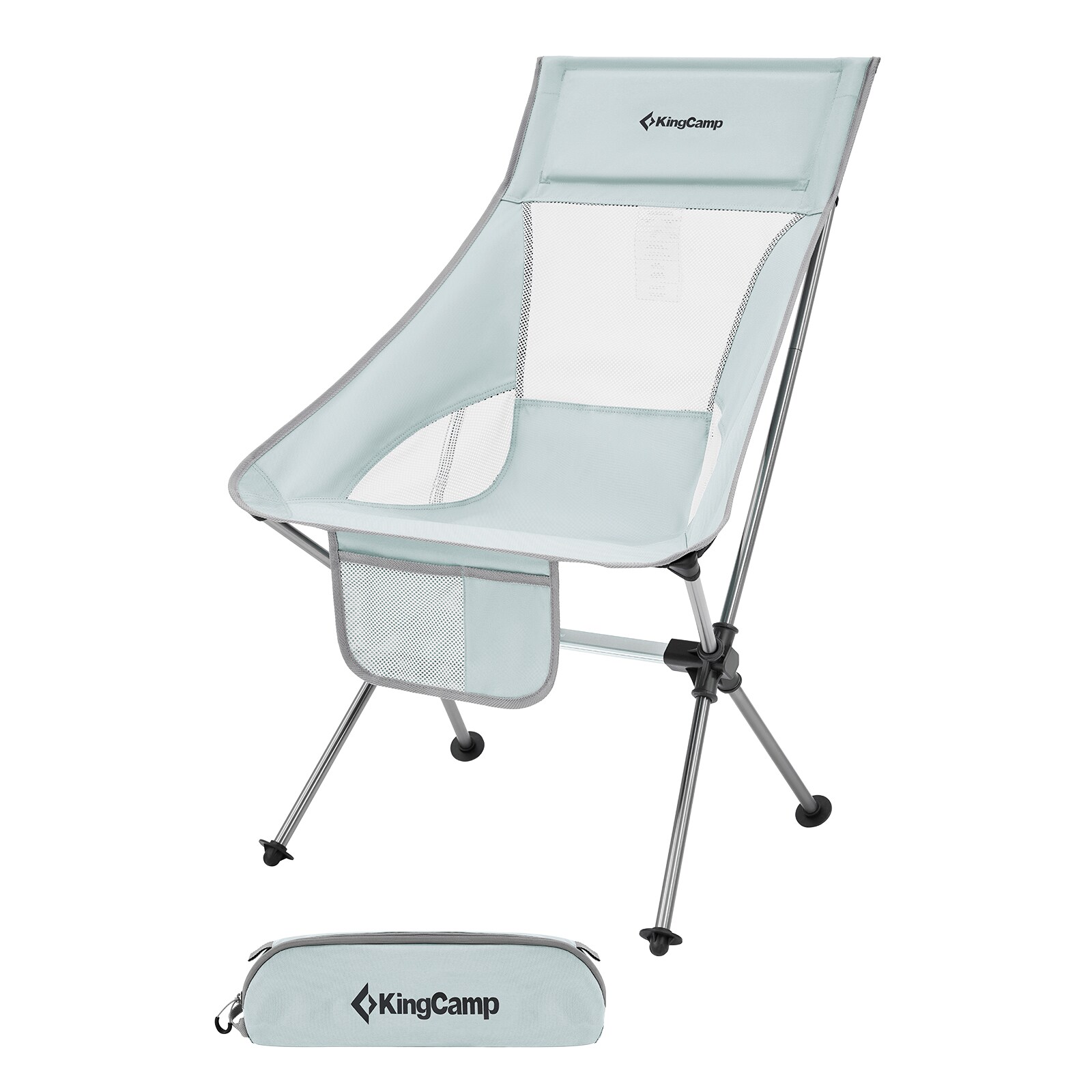 KINGCAMP Campingstuhl Logan Klappstuhl Strand Stuhl Faltbar Leicht Alu 150 kg Farbe: beige