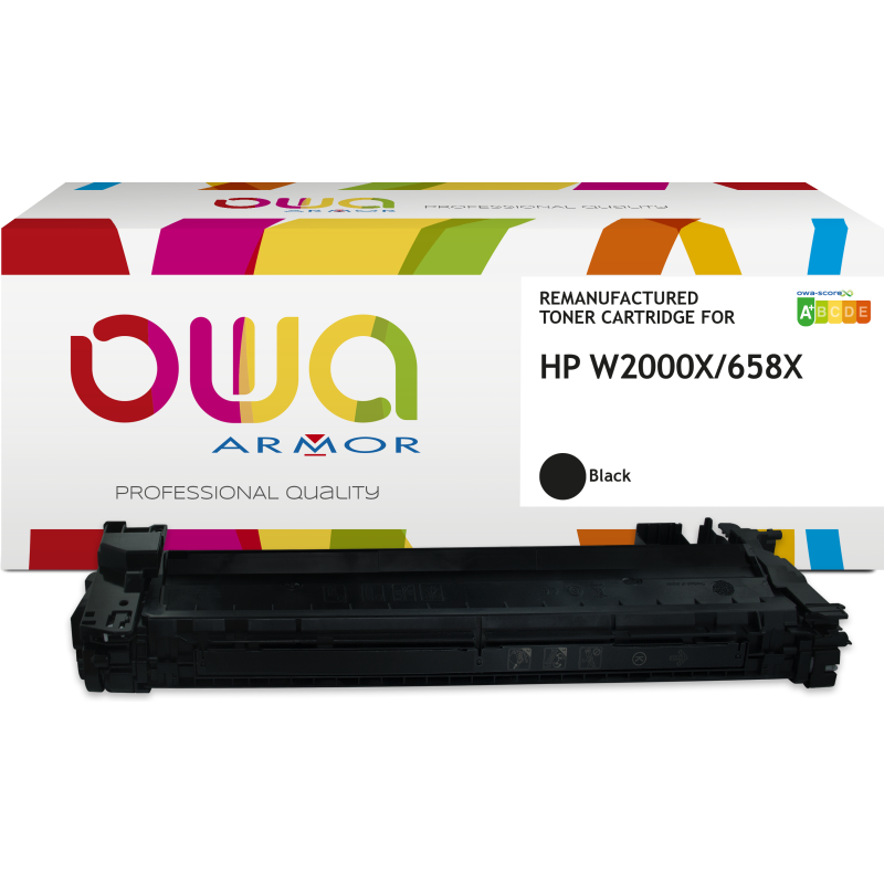 Toner remanufacturé OWA - haute capacité - Noir - pour HP W2000X