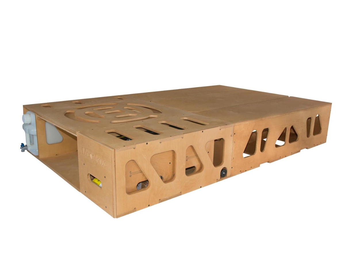 Moonbox bestelbus/bus 115cm natur campingbox met tafel