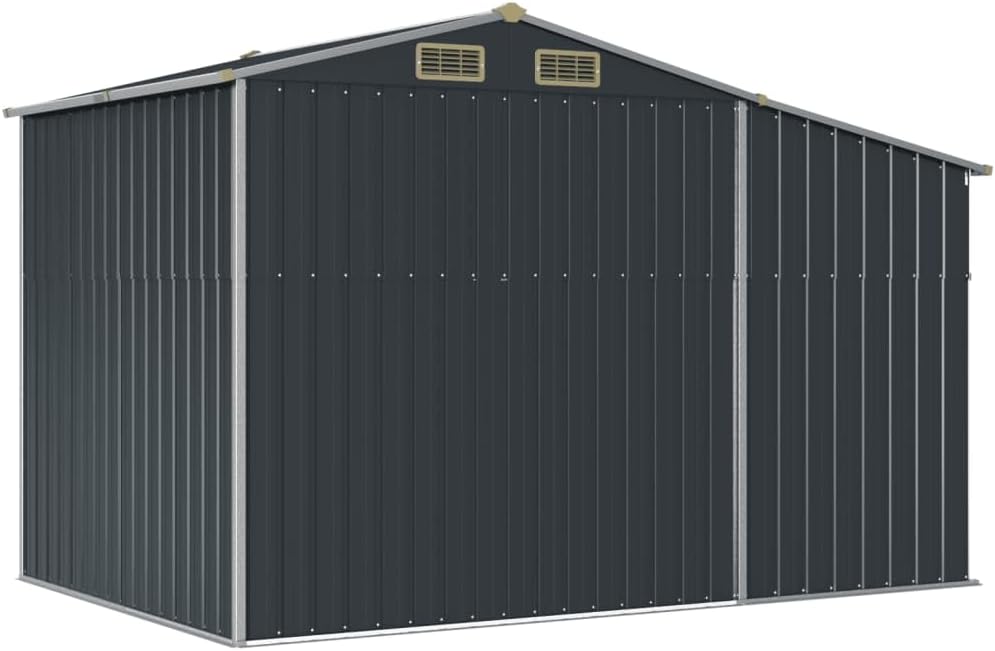 Kangmusi Gerätehaus Anthrazit 277x192,5x179 cm Verzinkter Stahl, Anthrazit 3188292