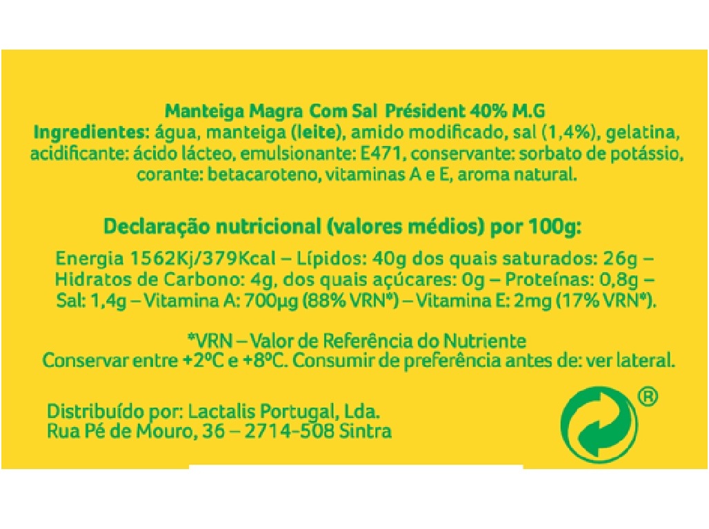 MANTEIGA MAGRA PRESIDENT PACK ECONÓMICO 2X250G