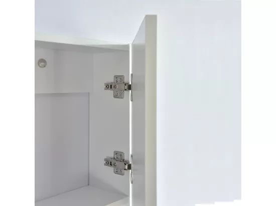 Grande armoire de rangement ESSENTIEL hauteur 120 cm mélaminé blanc