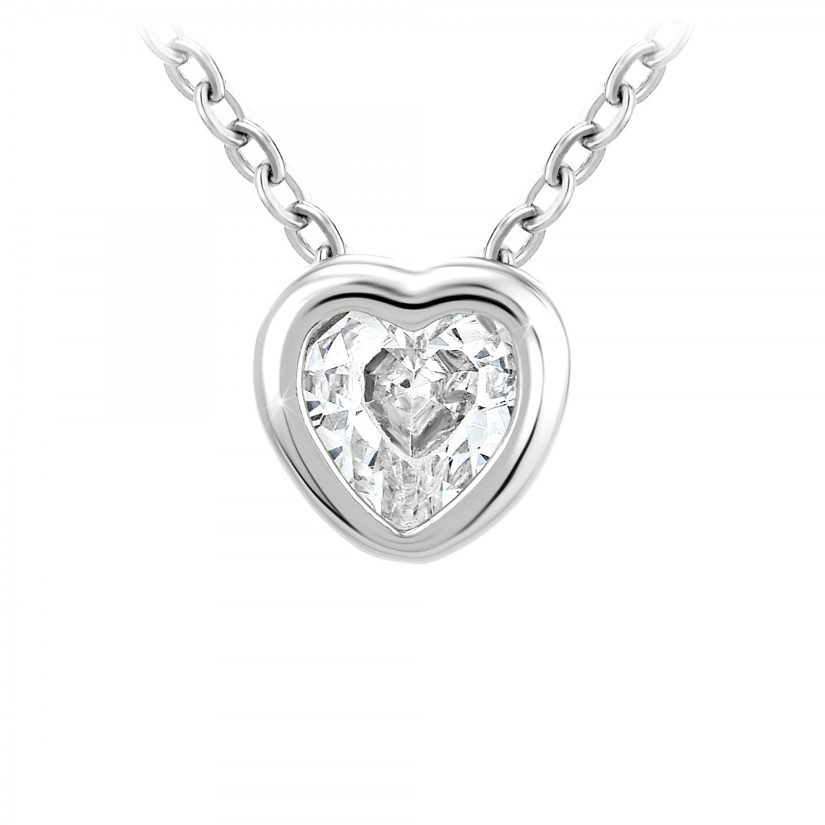 Collier coeur SC Crystal orné de Zirconium