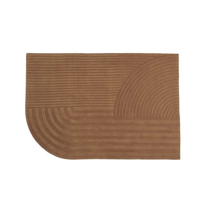 Muuto - Relevo Teppich, 170 x 240 cm, burnt orange