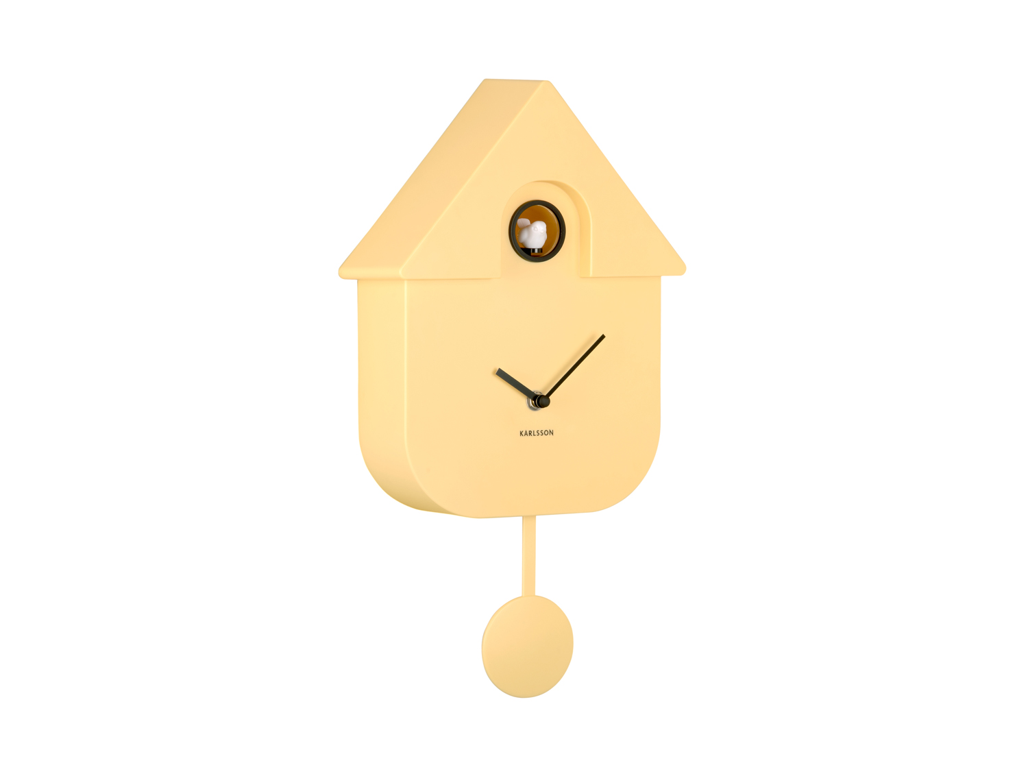Wall clock Modern Cuckoo ABS soft yellow