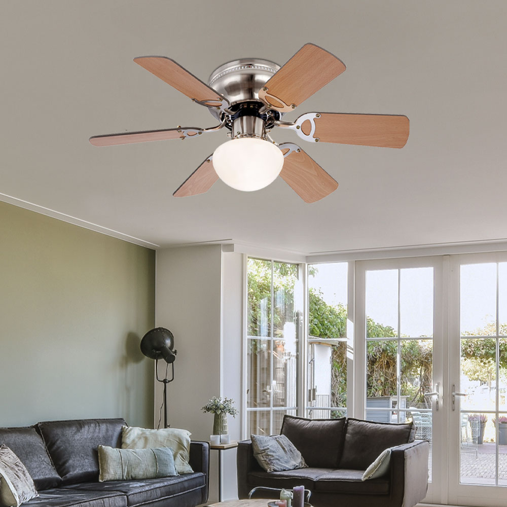 LED Deckenventilator UGO mit Zugschalter & Beleuchtung