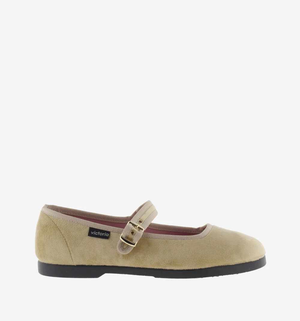 GONG-FU BAILARINA TERCIOPELO ARENA Ballerines femme ARENA