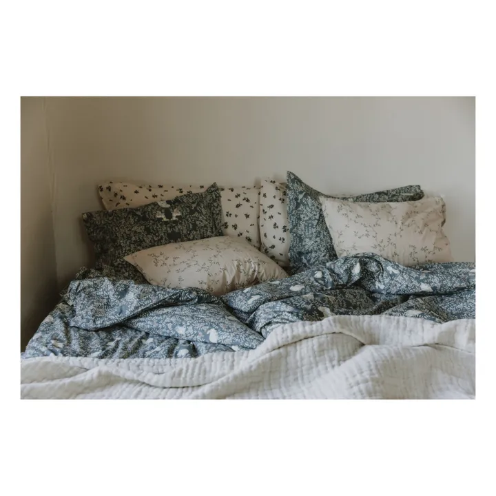garbo&friends Parure de lit Fauna en percale de coton | Bleu