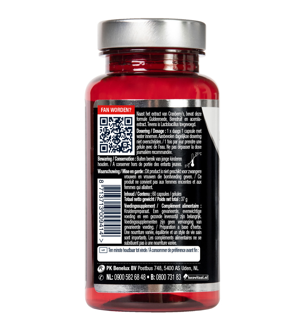 Lucovitaal Cranberry X-tra Lactobacillus (60 capsules)