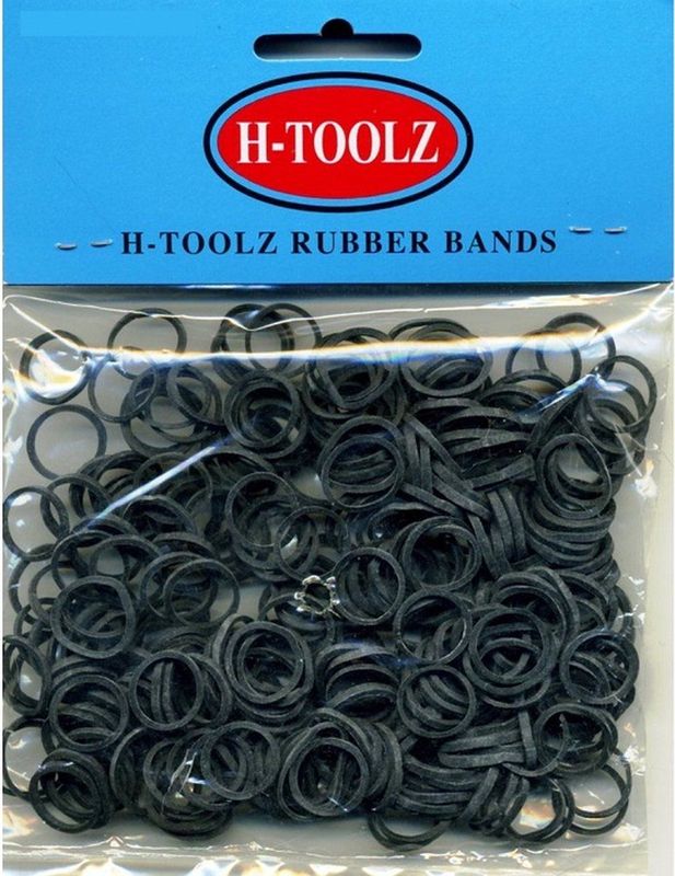 H-Toolz - 250x - Mini Haar Elastieken - Zwart - Extra Sterk