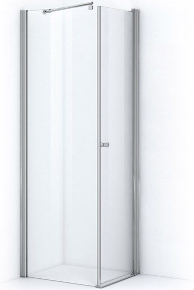 Zircon - DC-0606011 - Douchecabine - Chroom - 60x60 cm - Draaideur - Helder Glas