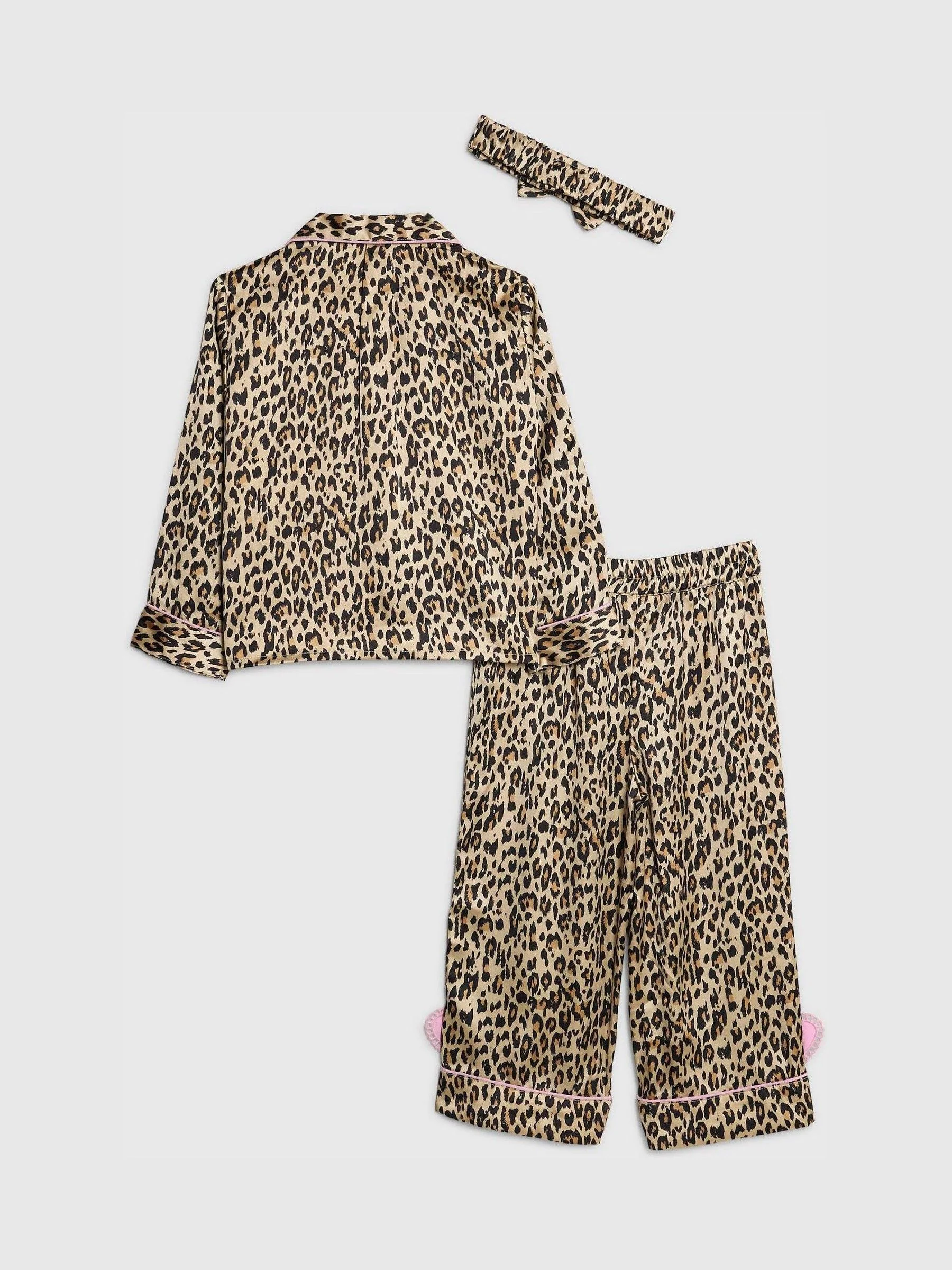 River Island Leopard Heart Placket Pyjamas