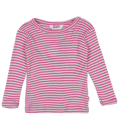 Joha Bluse - Rib - Wolle/Seide - Off White/Pink
