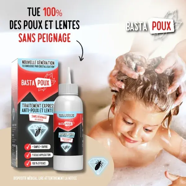 BASTAPOUX Tratamento Expresso Antipiolhos e Lêndeas 100ml