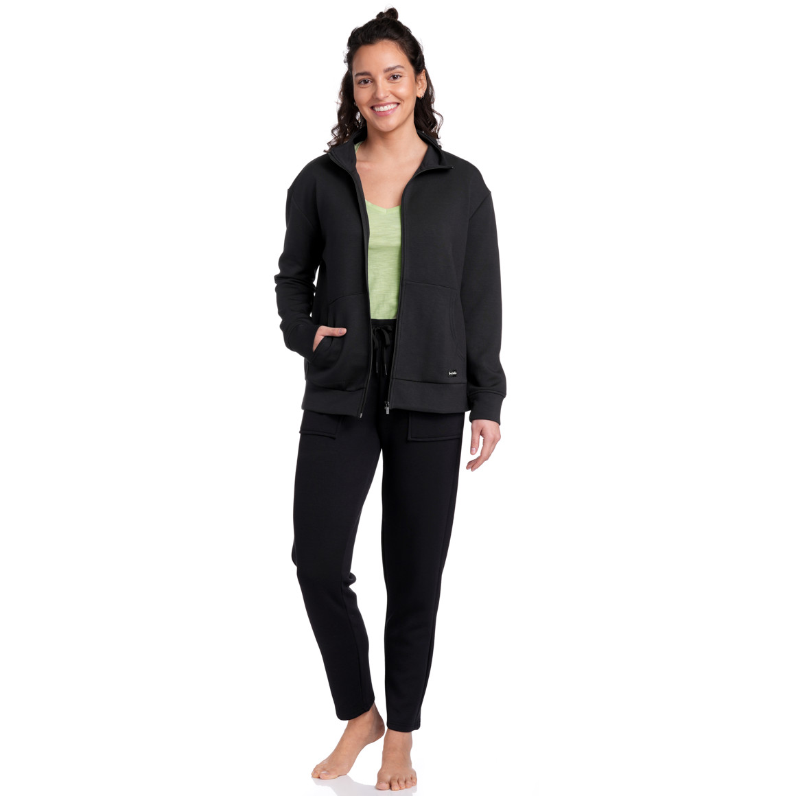 Gina Benotti Damen Sweatjacke aus Modal-Mix schwarz