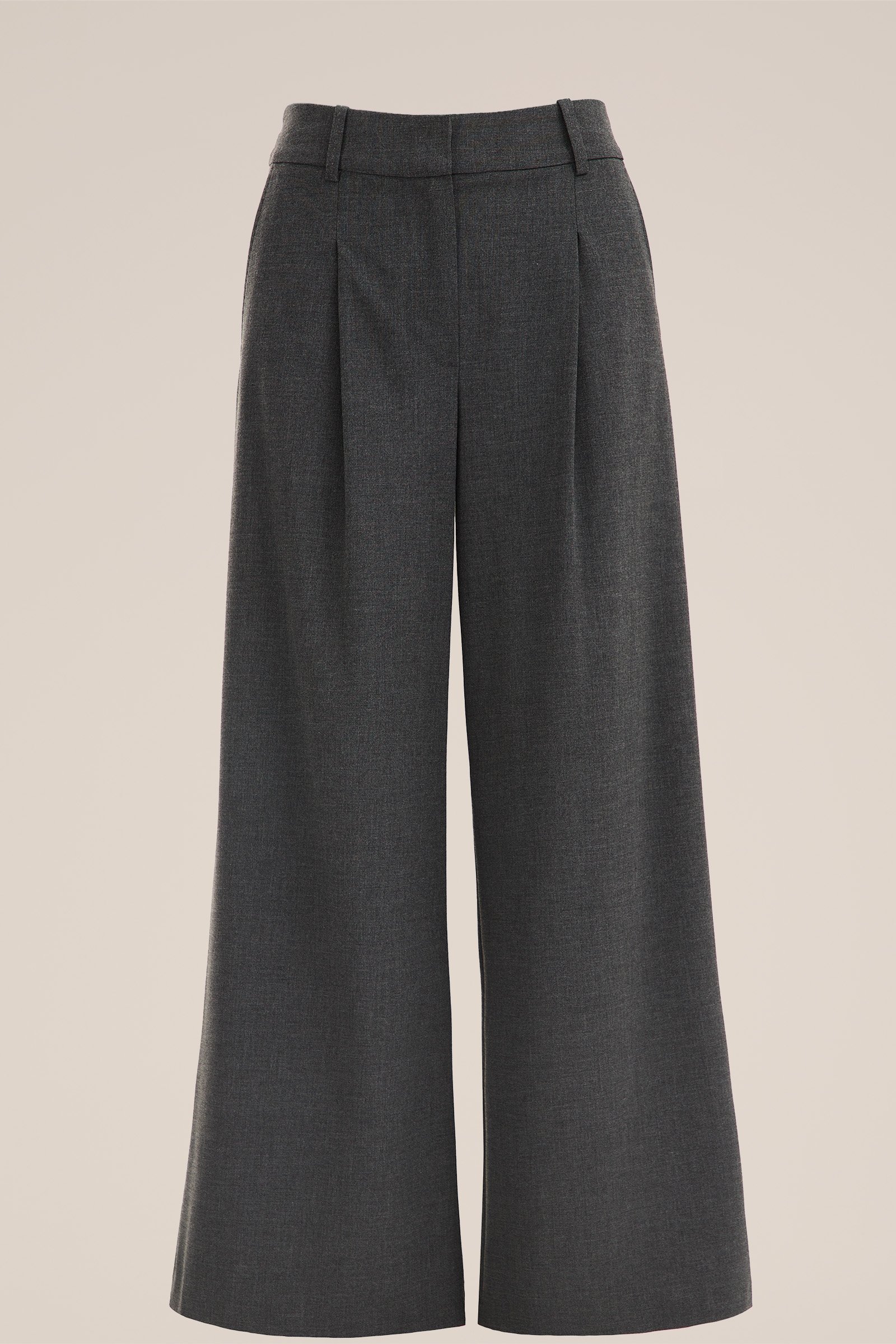 wide leg pantalon WE Studio Donkergrijs