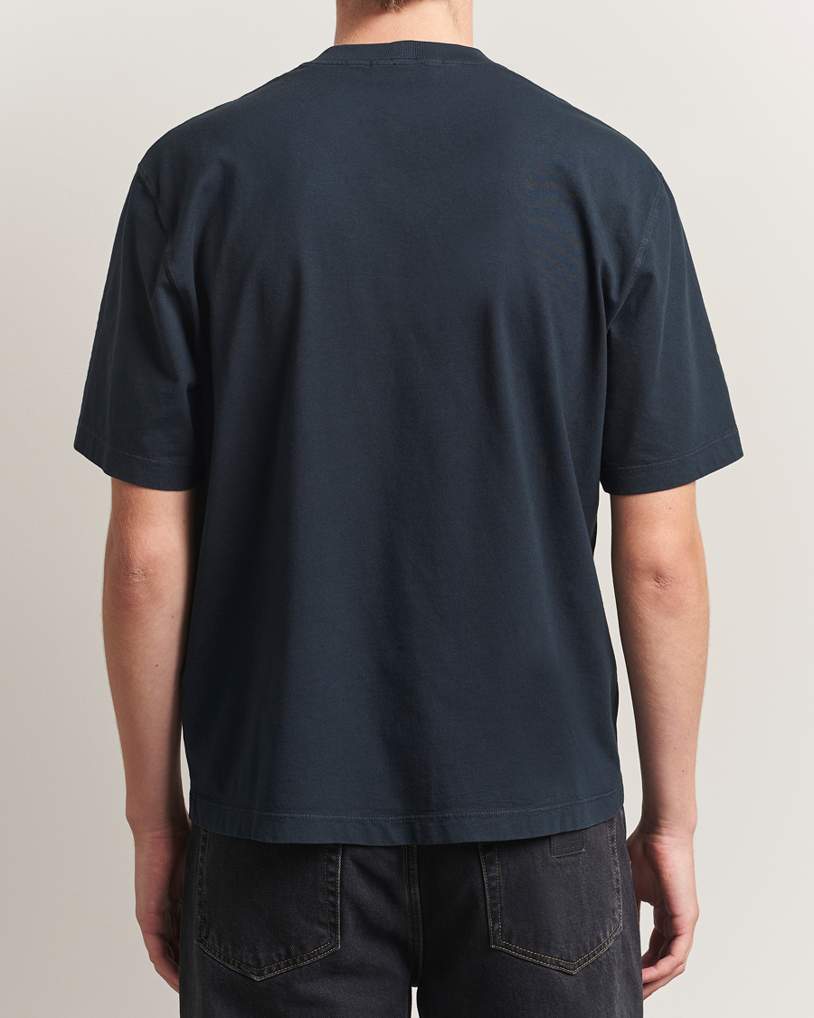 Stone Island Combed Organic Cotton T-Shirt Navy