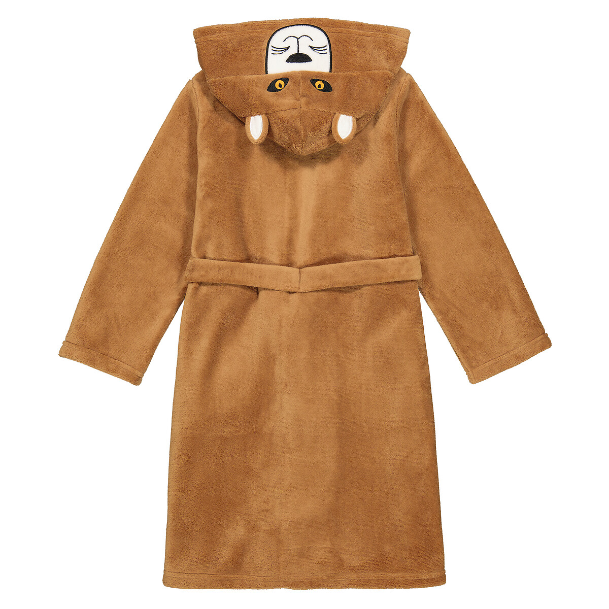 COLEÇÕES LA REDOUTE<br>Jaqueta de tricô de lã, capuz bordado