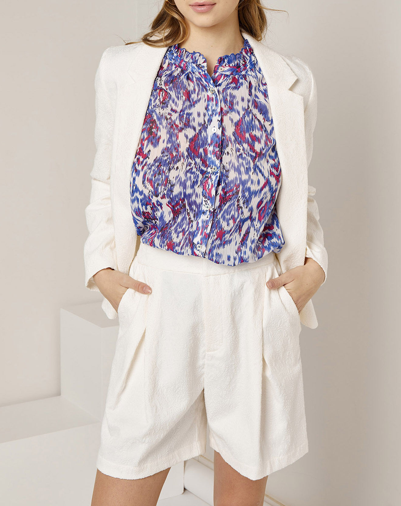 See u Soon Veste Maya texturée blanche
