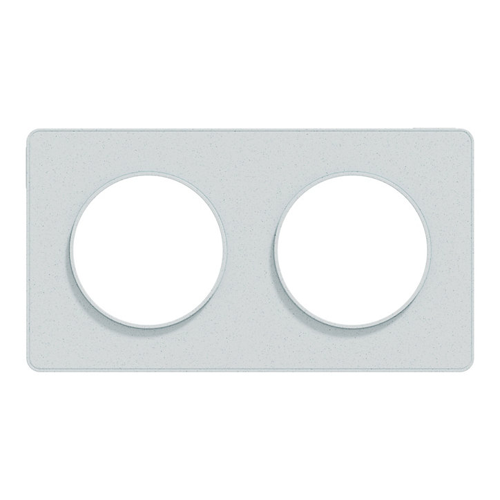 Plaque de finition 2 postes Odace Touch recyclé Schneider Electric blanc