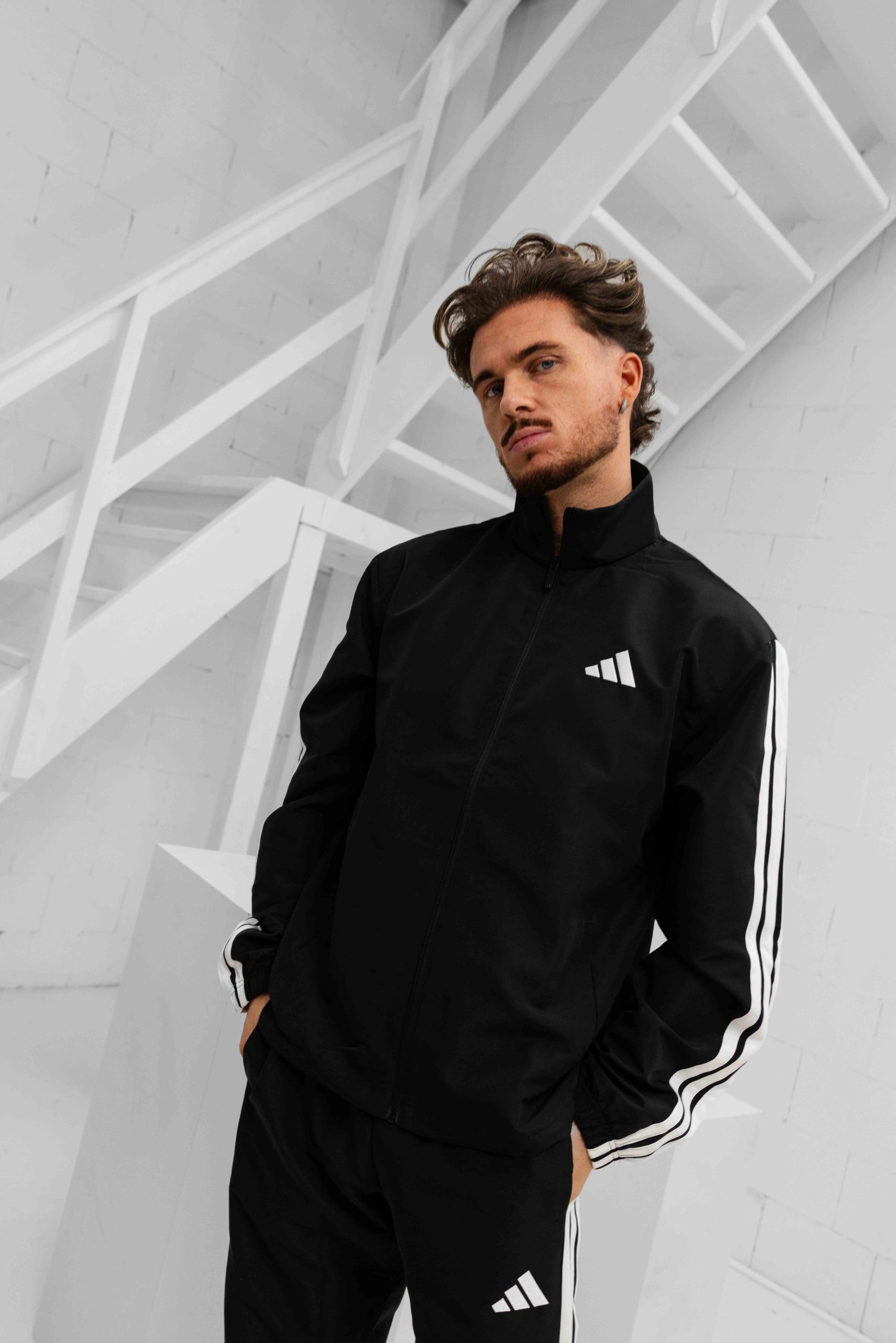 Adidas 3-Stripes Woven Trainingspak Heren Zwart