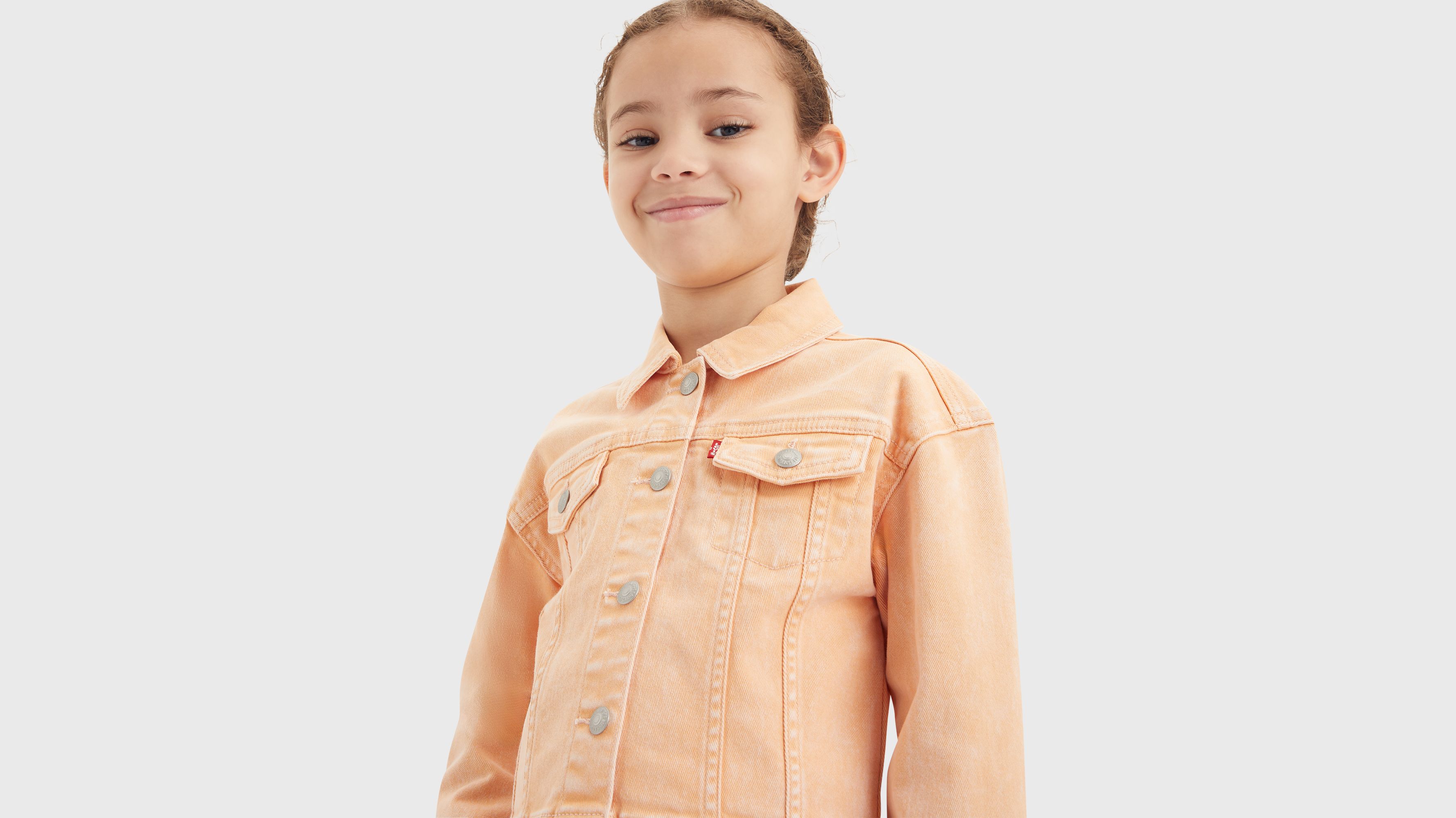 Enfant veste Trucker Baggy - Coral Sands - Orange