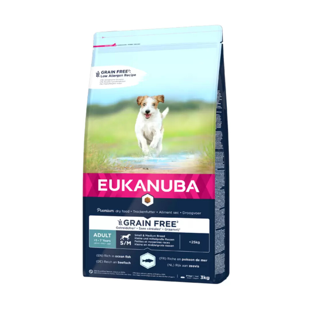 Eukanuba Dog Adult Small - Medium Graanvrij Vis3 kg