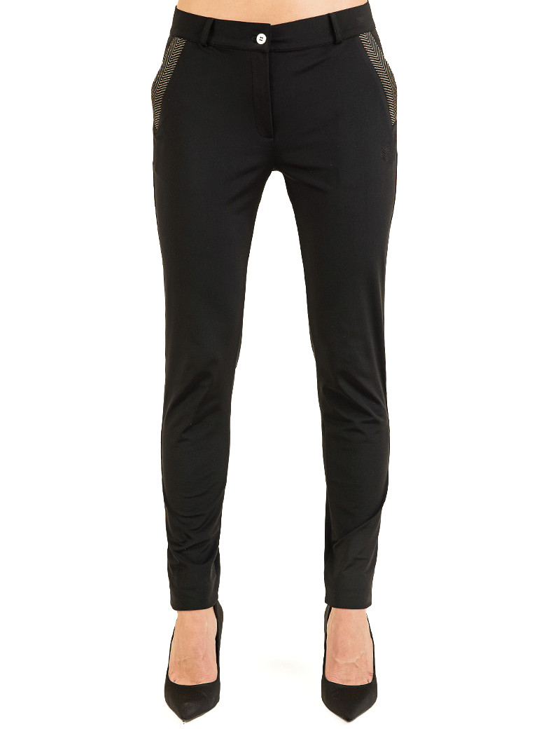 HBT BASICS ESSENTIELS | CHRISTINA UNI PANTALON FEMME NOIR/MORDORÉ