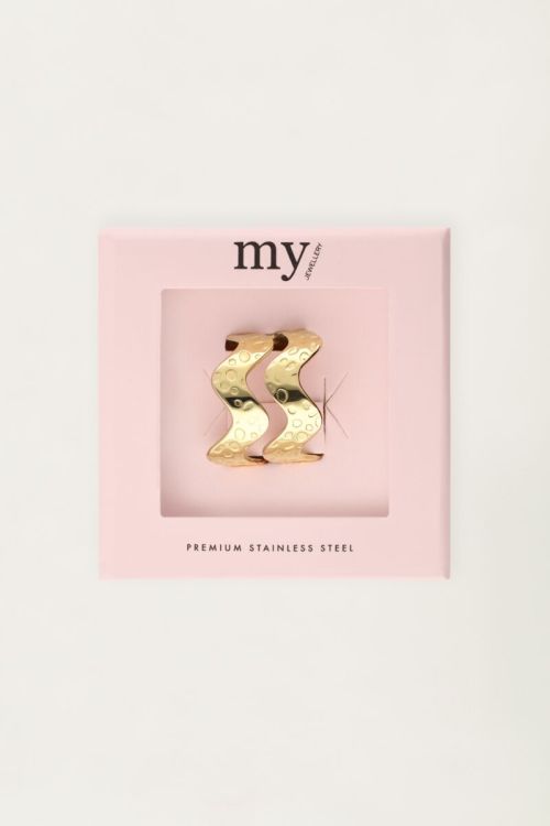 Statement ring met dubbele wave