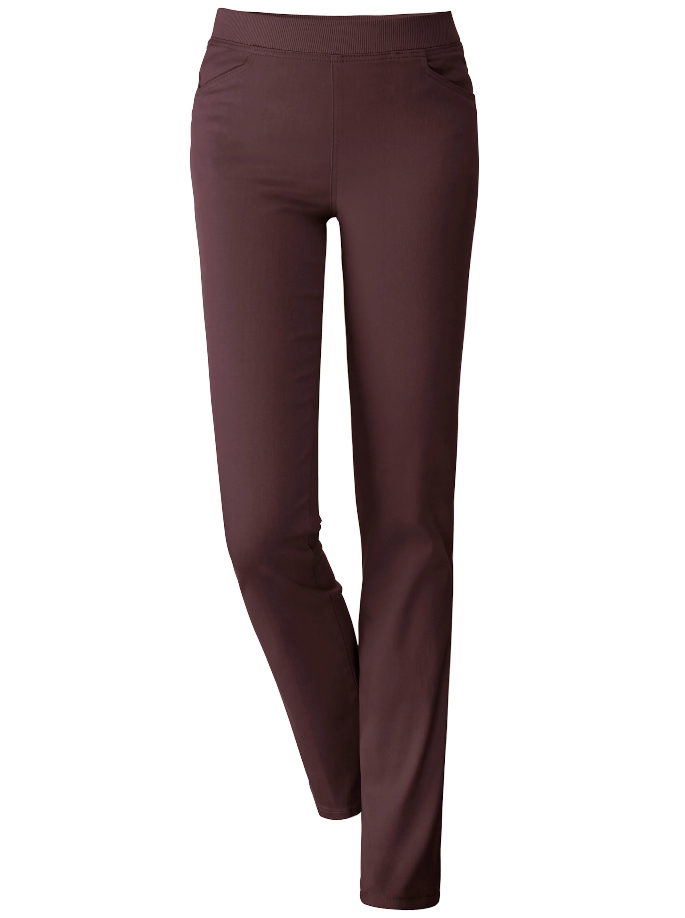 Stretch-Jeans in bordeaux
