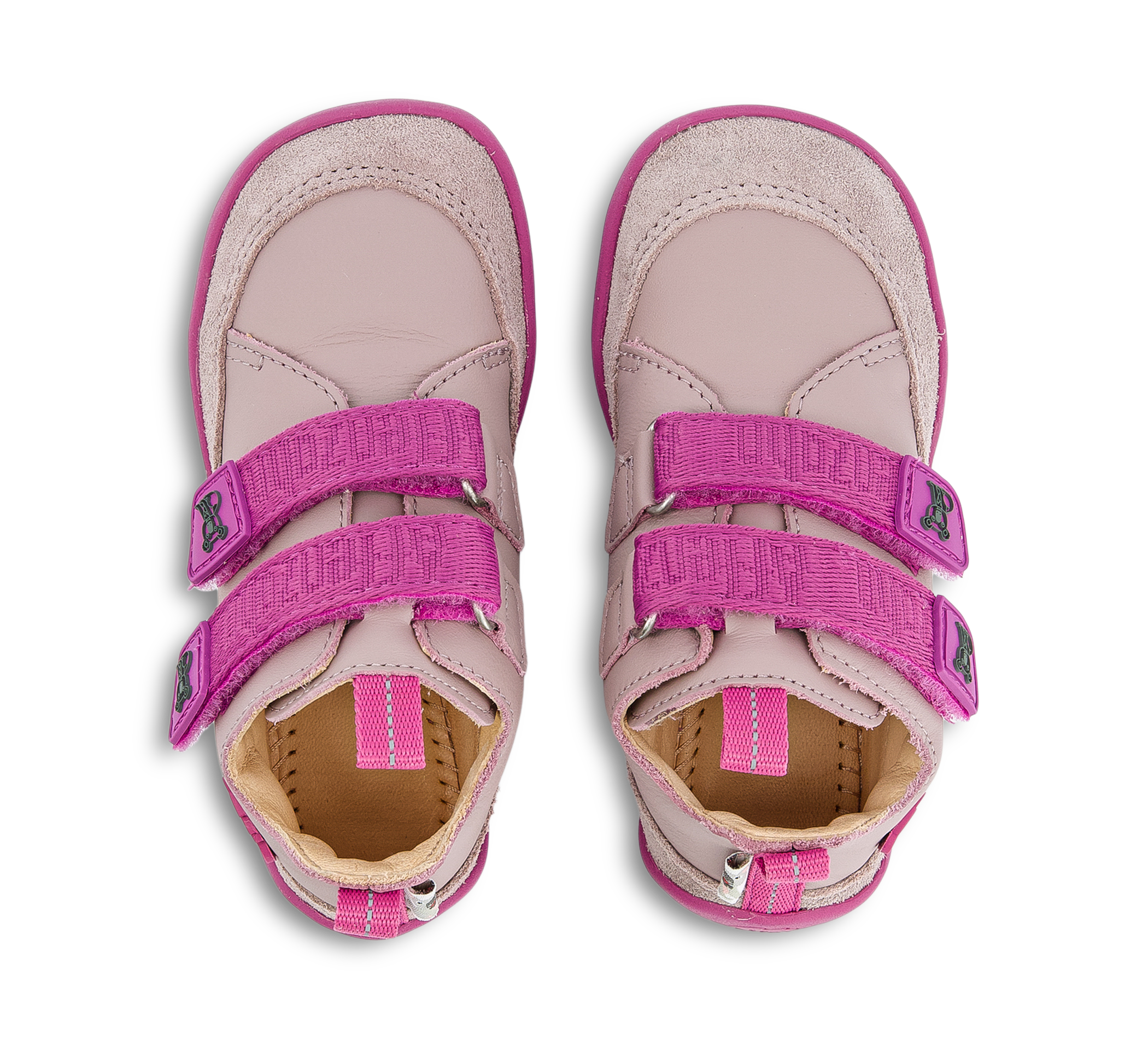 Affenzahn Leder Buddy - Klettschuhe grau