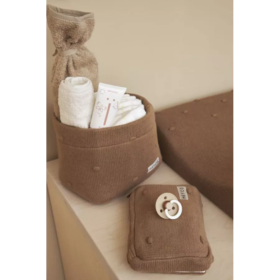 MEYCO Wickeltischkörbchen klein Knots Toffee