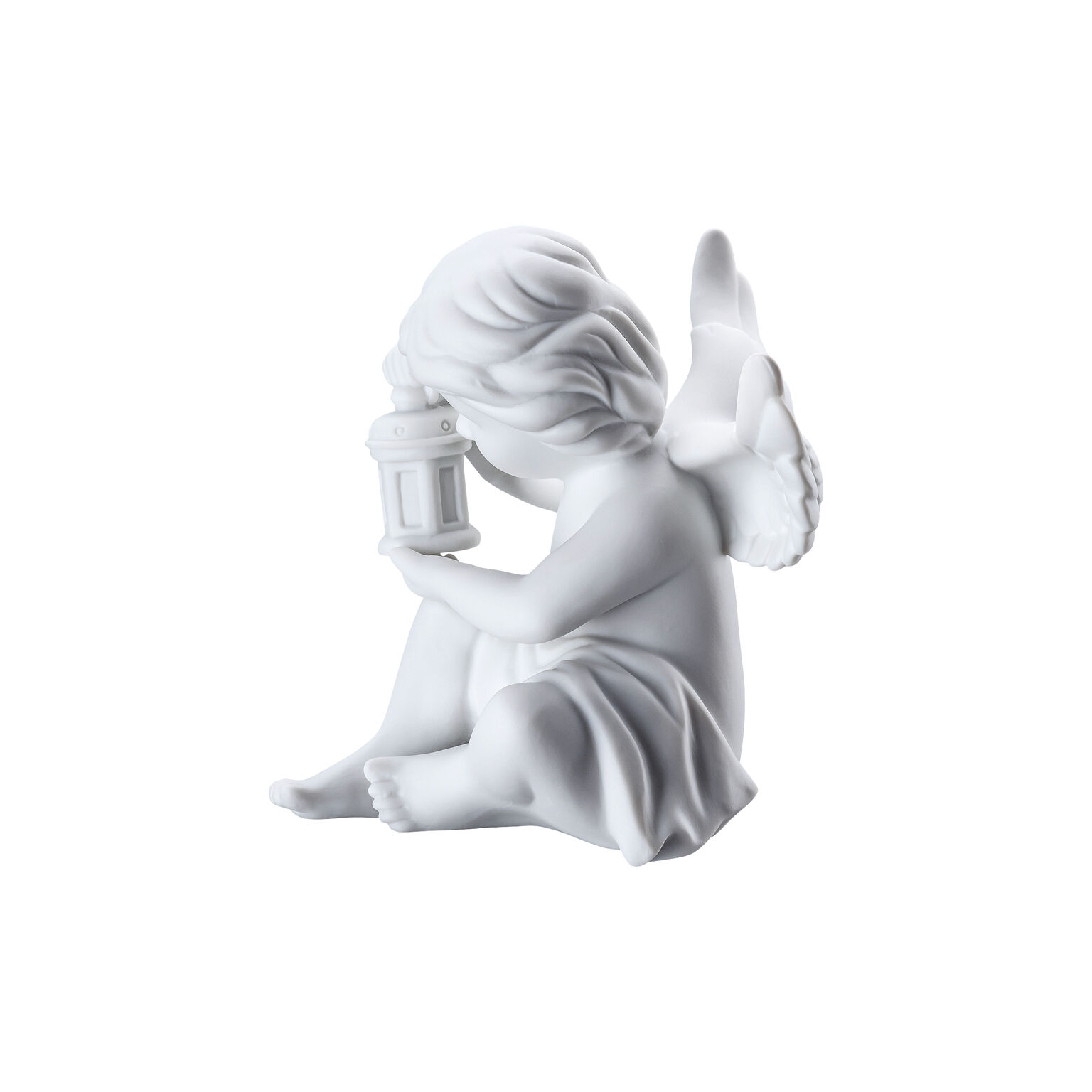 Angels Weiss matt Engel mit Laterne