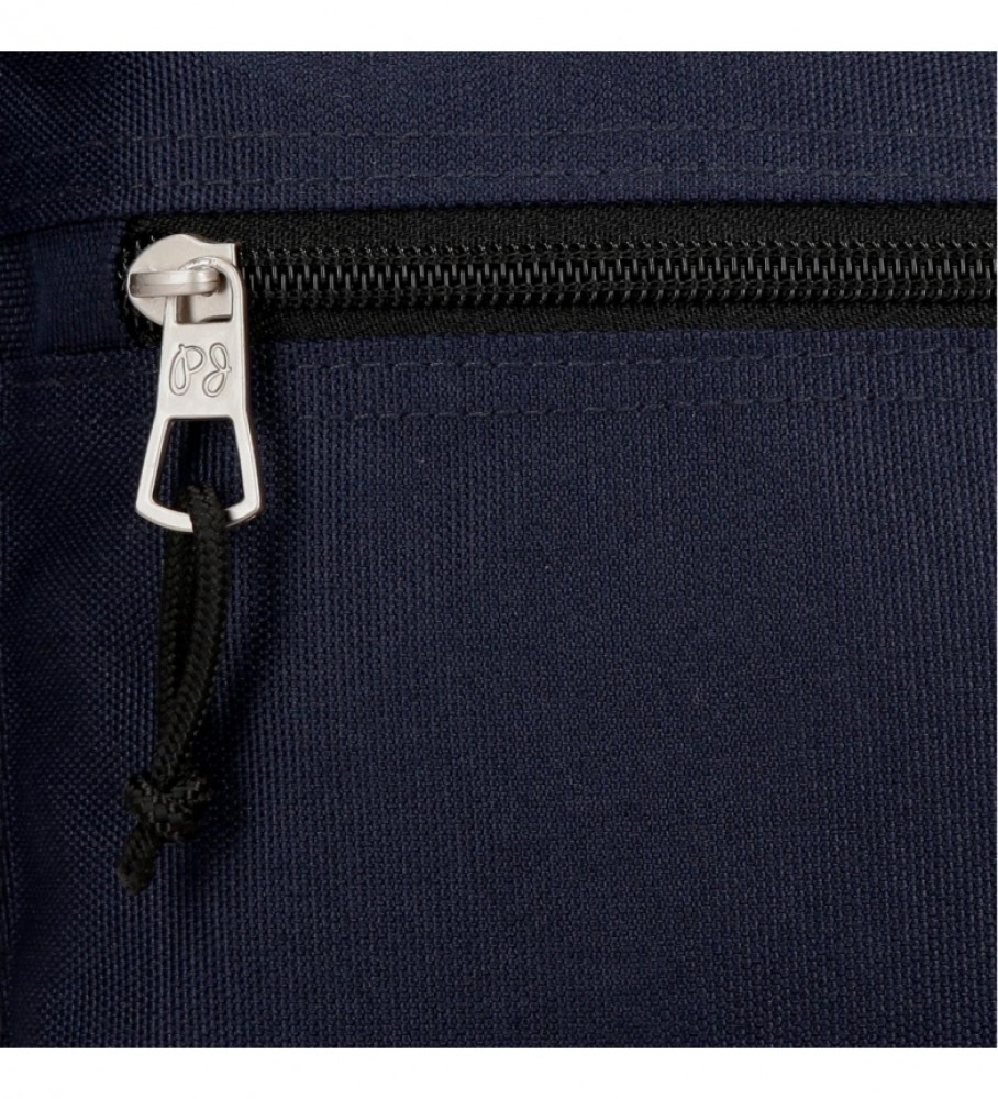 Mochila Pepe Jeans Aris + Estojo Azul Marinho - 31x44x17,5cm -