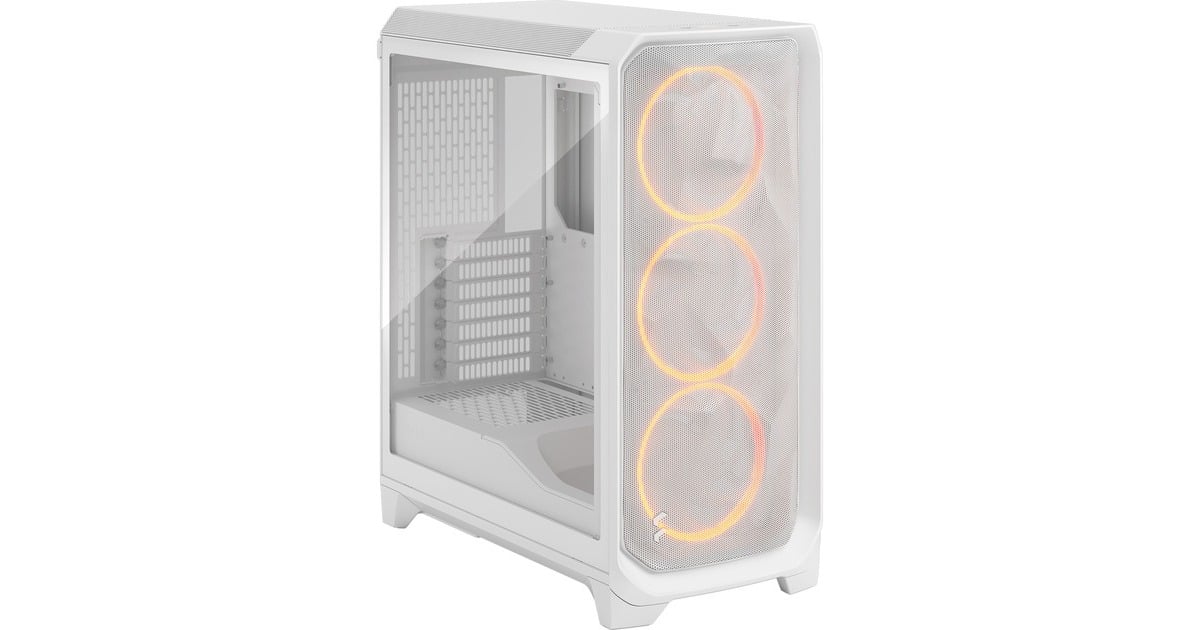 Fractal DesignMeshify 3 RGB midi tower behuizing  (Wit | 2x USB-A | 1x USB-C | RGB | Tempered Glass)