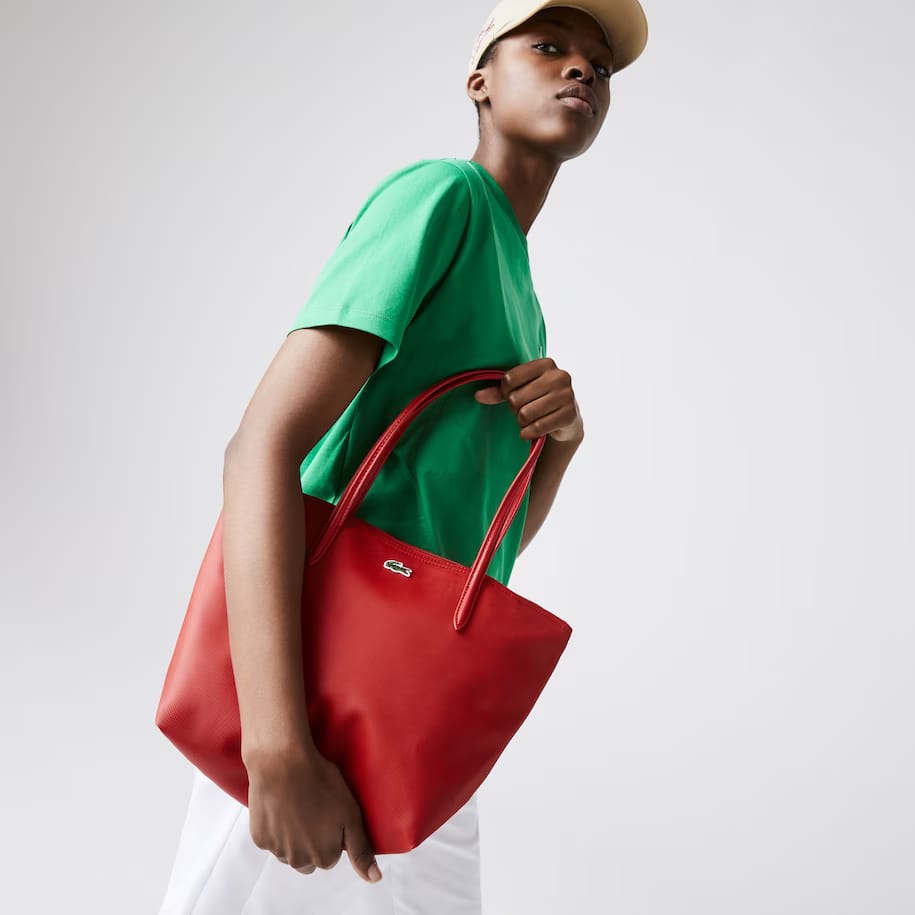 Petit sac cabas zippé L.12.12 Concept uni Sacs à main & Cabas - Rouge - Lacoste - Femme