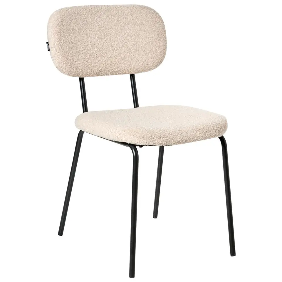 ADAIR - Eetkamerstoel set van 2 - Beige - Bouclé