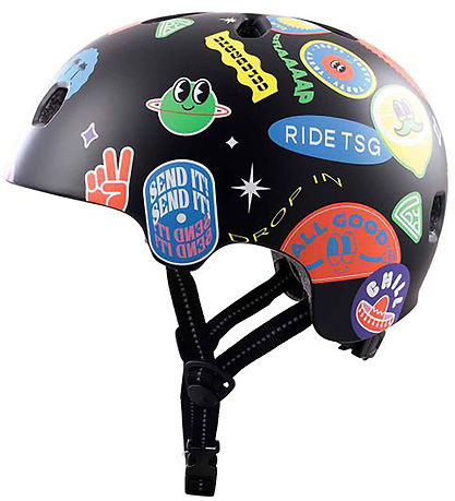 TSG Fahrradhelm - Meta Graphic Design - Happy Aufkleber