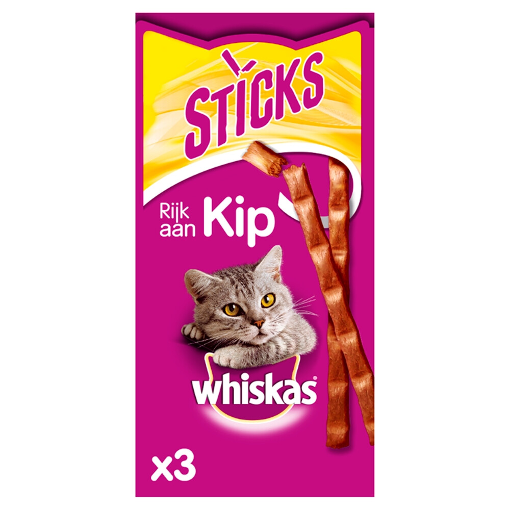 Whiskas Sticks Kattensnack Kip18 gr