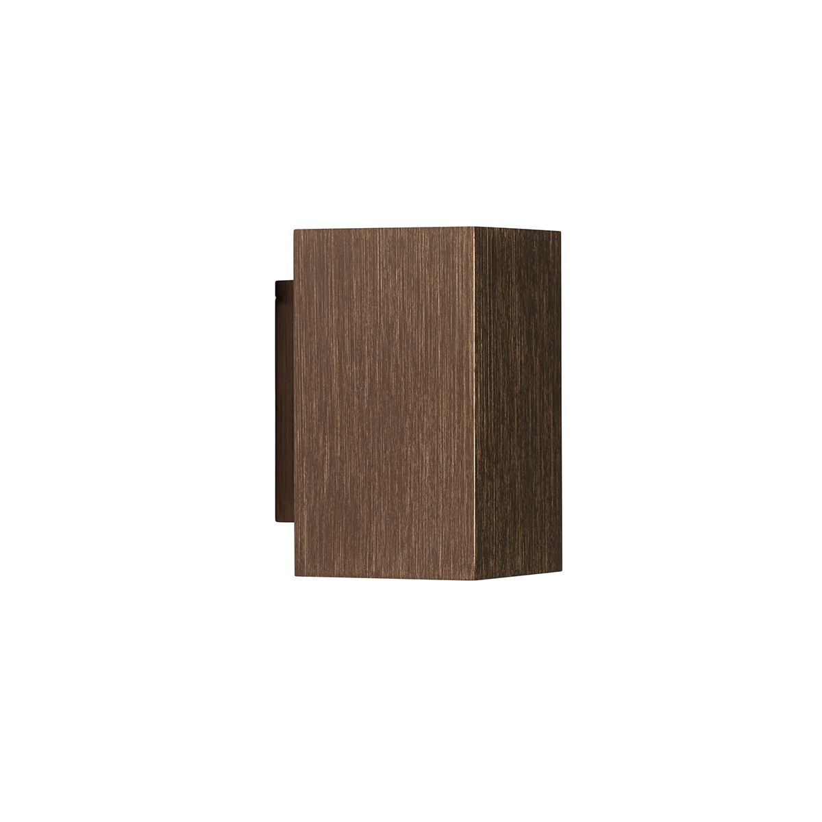 Moderne wandlamp donkerbrons vierkant 2-lichts - Sandy