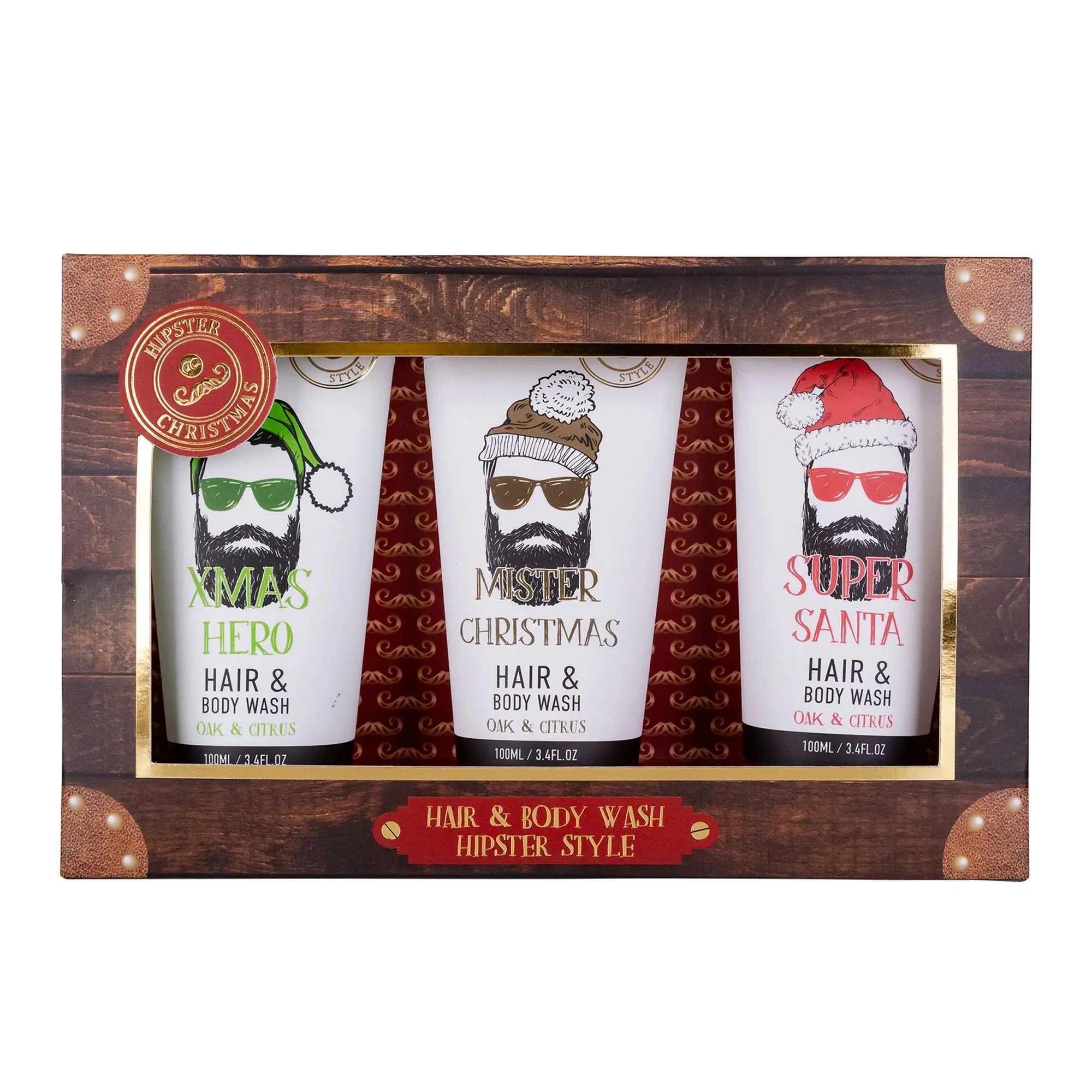Tentation - Coffret Hipster Style Xmass Gels douche & cheveux 3x100ml - Tentation