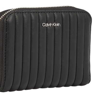 Portefeuille Mini Line Quilt Md Zip Around CALVIN KLEIN