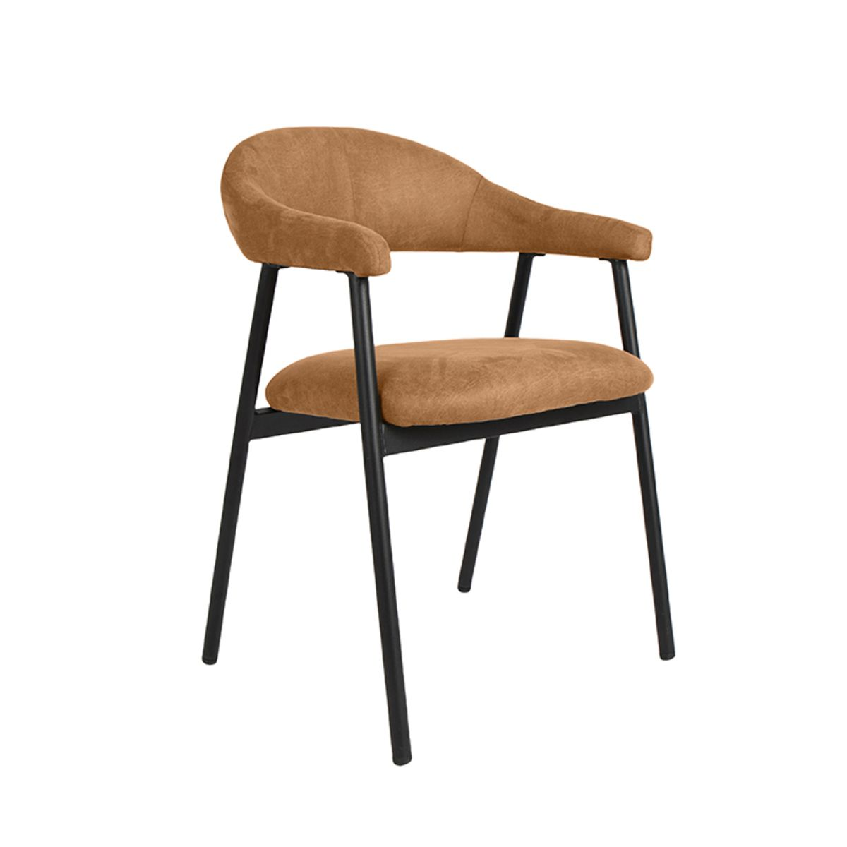 Stoel Grace micro suede cognac