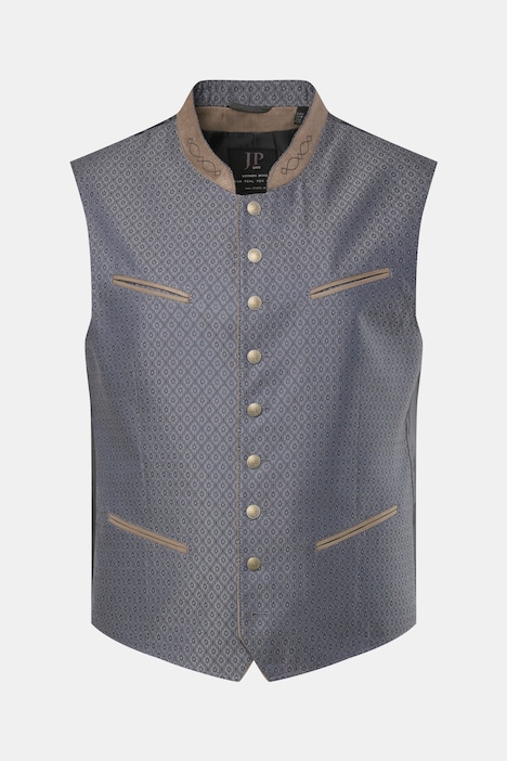 JP1880 Weste, Tracht, bestickter Stehkragen, Futterrücken, bis 72