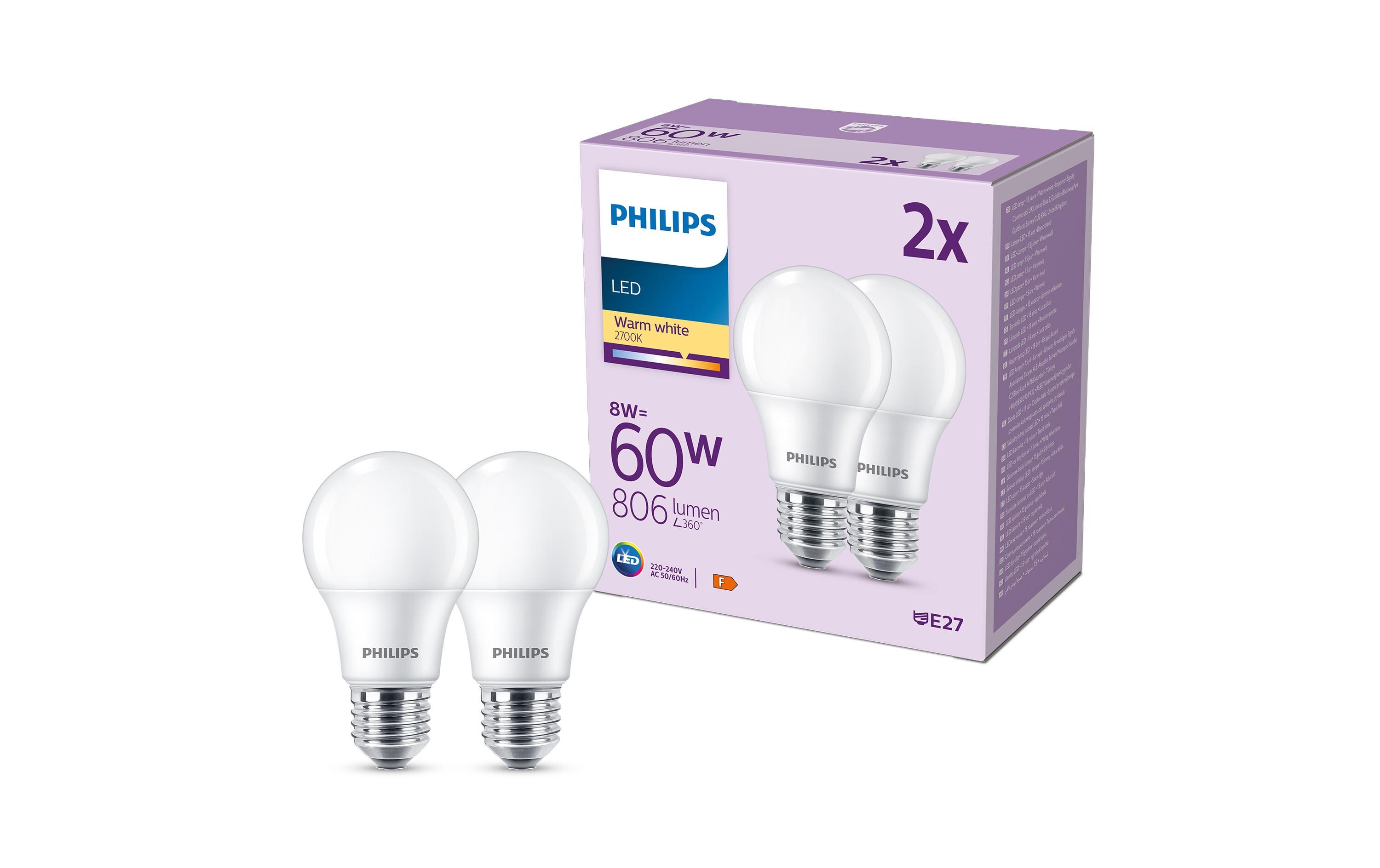 Lampe LED 60W A60 E27 WW FR ND 2CT/6 EC WarmweissClassic LED E27 Lampe