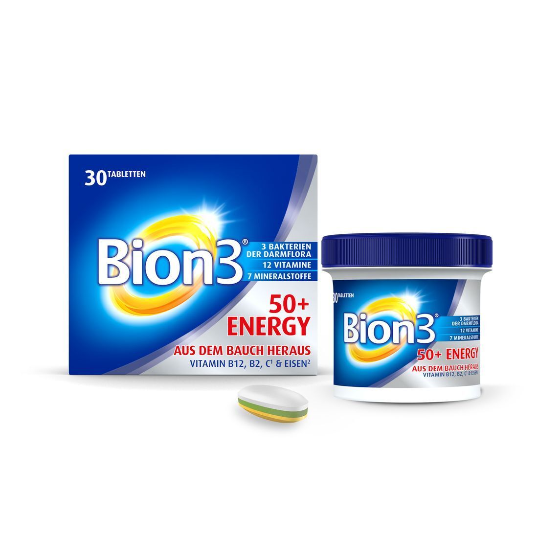 Bion3 50+ Energy Multivitamin für Darm-² & Energieunterstützung¹