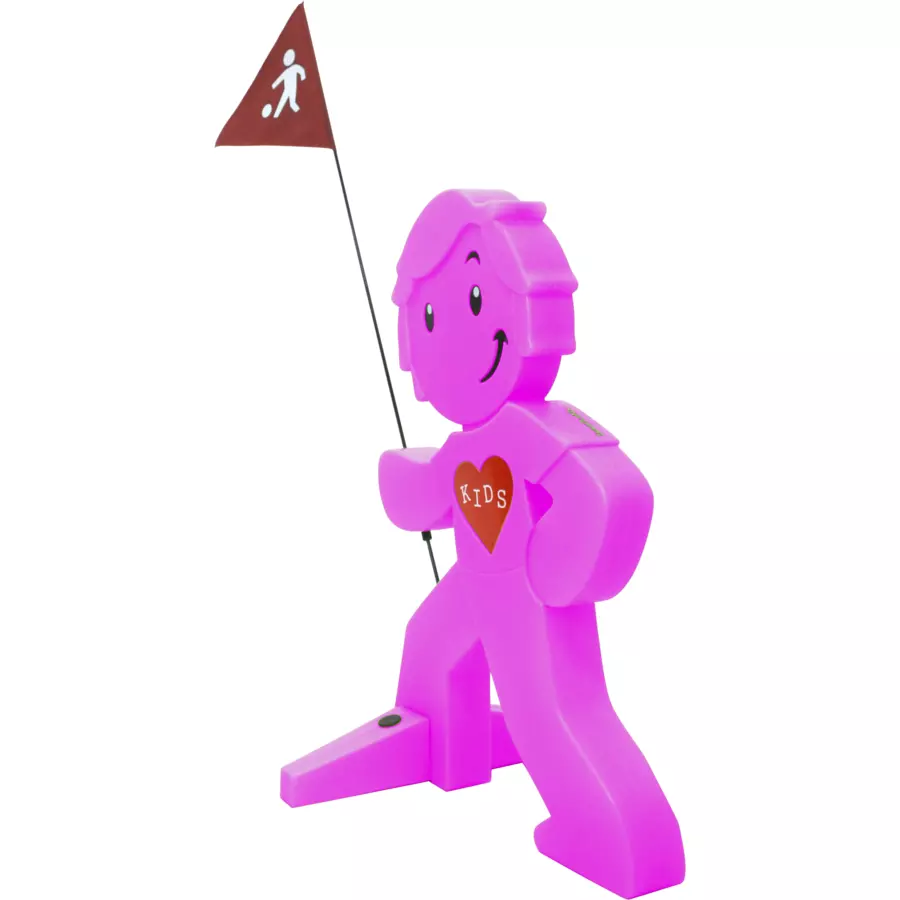 BEACHTREKKER Streetbuddy Warnfigur für mehr Kindersicherheit - magenta
