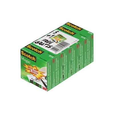 Scotch Magic - Pack de 6 - Rubans adhésifs (5+1 gratuits) - invisible