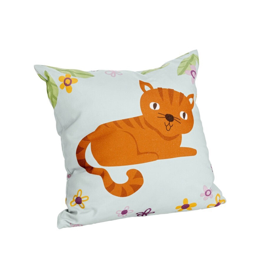 PAIDI Kissen TIAGO Katze Minzie 40 x 40 cm grün/ mehrfarbig